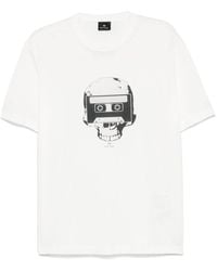 Paul Smith - Camiseta con franja de calavera estampada - Lyst