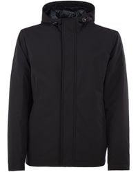 Herno - Stretch Technical Fabric Hooded Padded Jacket - Lyst