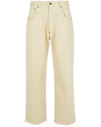 Maison Margiela - 'Cropped' Cotton Jeans - Lyst