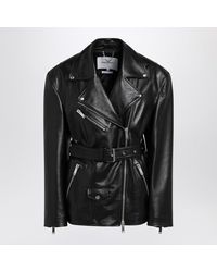 Halfboy - Belted Leather Jacket - Lyst