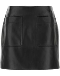 Bottega Veneta - Leather Mini Skirt - Lyst