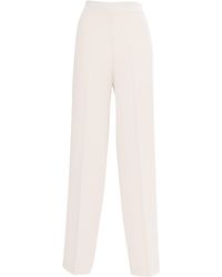 P.A.R.O.S.H. - High-Waisted Wide-Leg Trousers With Subtle Pleats - Lyst