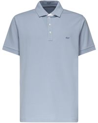 Fay - Light Blue Polo Met Korte Mouwen - Lyst