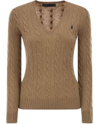 Polo Ralph Lauren - Wool And Cashmere Cable Knit Jumper - Lyst