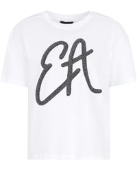 Emporio Armani - Logo Cotton T-Shirt - Lyst