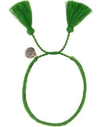 Prada - Two-Tone Suede And Fabric Bracelet - Lyst