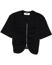 MSGM - Solid Crew Neck T-Shirt - Lyst