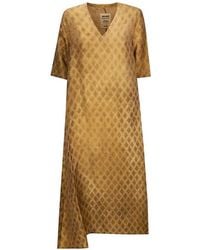 Uma Wang - Vestido midi con cuello en V Apóstol de - Lyst