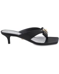 Versace - La Medusa Patent Leather Sandals - Lyst