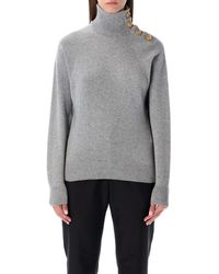 Balmain - Sweatern grau - Lyst