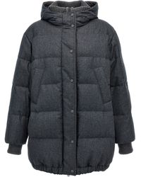 Brunello Cucinelli - Padded Wool Down Jacket - Lyst