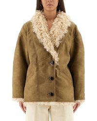 Isabel Marant - Faux Shearling-Trim Jacket - Lyst