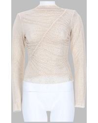 Self-Portrait - Top With Crystals Polyester Tops - Lyst