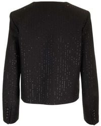 CELINE チェルシー ジャケット ダブルフェイスウール 2v61v656y Celine Chelsea Blouson Jacket in Blue | Lyst
