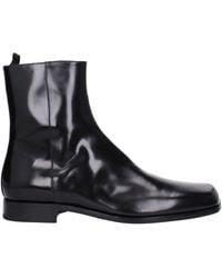 Prada - Stivaletti Uomo Pelle Nero - Lyst