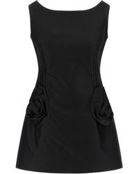 Magda Butrym - Cotton Mini Dress With 3D Floral Pocket Details - Lyst