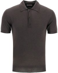 Valentino - Cashmere En Silk Knit Polo Shirt - Lyst