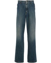 MM6 by Maison Margiela - Mid Waist Jeans Met Wijde Pijpen - Lyst