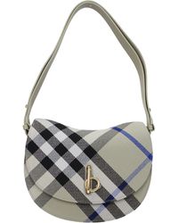 Burberry - Borse A Tracolla Rocking Horse Donna Tessuto Grigio/Lichene - Lyst