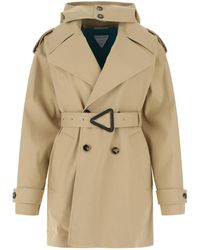 Bottega Veneta - Cappuccino Stretch Cotton Trench Coat - Lyst