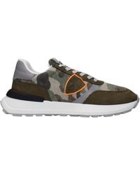 Philippe Model - Sneakers Antibes Man Fabric Green/gray - Lyst