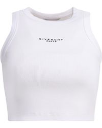 Givenchy - Top corto sin mangas con logo de - Lyst