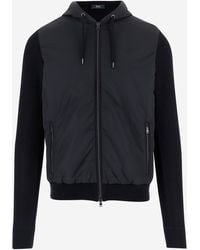 Herno - Chaqueta con capucha de algodón y nailon - Lyst