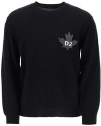 DSquared² - PULLOVER IN LANA 'D2 LEAF' - Lyst
