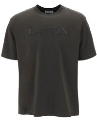 Lanvin - Oversize T Shirt Mit Logo-Lettering - Lyst
