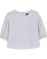 Emporio Armani - Puff-Sleeve Blouse - Lyst