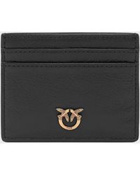 Pinko - Leather Card Holder With Logo - Lyst