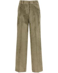 Peserico - Textured Stripe Corduroy Trousers - Lyst