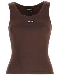 ROTATE BIRGER CHRISTENSEN - Logo Scoop Neck Top - Lyst