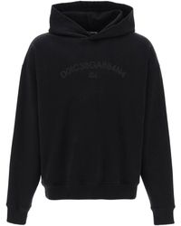 Dolce & Gabbana - Hooded Sweatshirt With Logo Print - Lyst