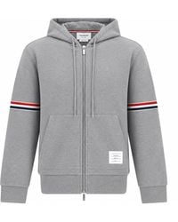 Thom Browne - Sudadera Con Capucha Y Cremallera De Piqué Loopback Con Rayas Rwb Engineered - Lyst