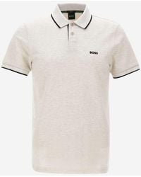 BOSS - Stretch Cotton Polo Shirt With Logo - Lyst