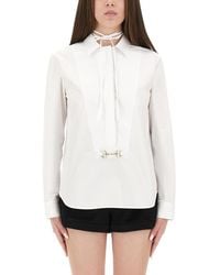 Gucci - Cotton Poplin Shirt With Horsebit - Lyst