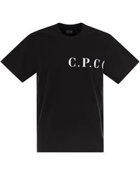 C.P. Company - T -shirt Met Logo -print Op Borst En Rug - Lyst