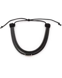 Saint Laurent - Cassandre Leather Bracelet - Lyst