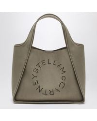 Stella McCartney - Khaki-Coloured Medium Stella Logo Bag - Lyst
