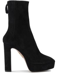Aquazzura - "Martine 110Mm" Ankle Boots With Zipper - Lyst