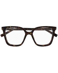 Saint Laurent - Bril Op Sterkte Sl 910 002 Bruin/transparant Dames - Lyst