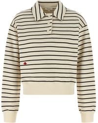 JW Anderson - Striped Cotton Polo Sweatshirt - Lyst