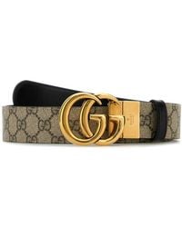 Gucci - Gg Supreme Fabric Gg Marmont Reversible Belt - Lyst