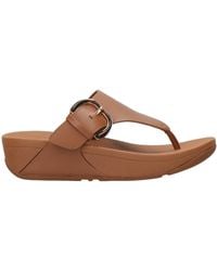 Fitflop - Sandalen Leer Bruin - Lyst