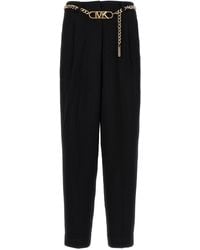 Michael Kors - Pantaloni neri con zip e gancio - Lyst