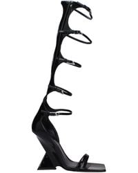 The Attico - Stivali Grace Donna Vernice Nero - Lyst