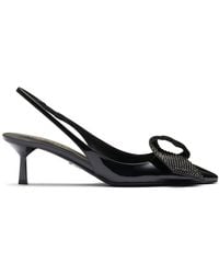 Prada - Patent Leather Slingback Pumps - Lyst