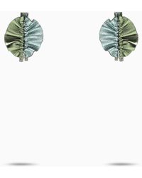 SO-LE STUDIO - So Le Studio Jade Green Metallic Minialie Earrings - Lyst
