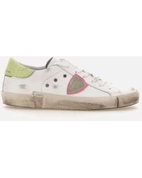 Philippe Model - Prsx Low White Leather Sneakers - Lyst